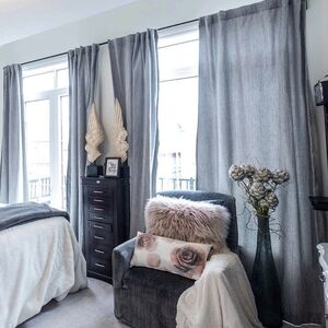 ✨ Ralph Lauren Grey Curtains – 2 Panels – 96” – Elegant & High Quality ✨